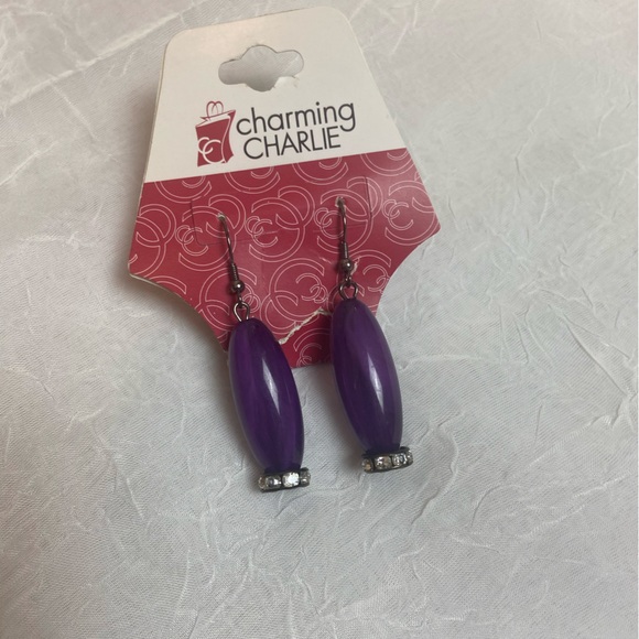 Elegant Purple Beaded Necklace With Extension includes matching earrings - Picture 4 of 5